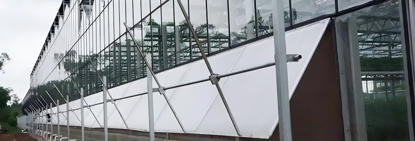 Modern Glass Greenhouse With Polycarbonate Roof